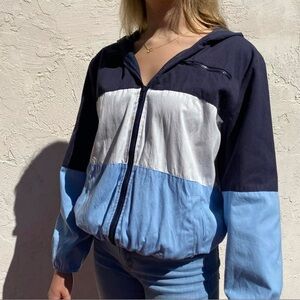 Brandy Melville Color Block Zip-Up Jacket
